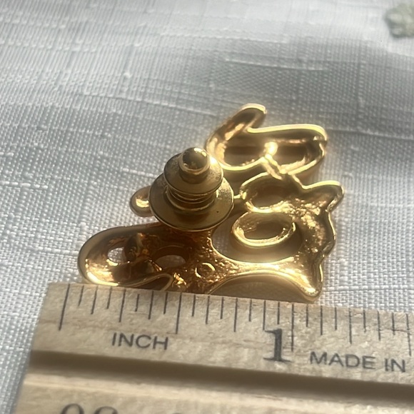 90’s VTG AVON BOO figural ghost gold tone with rhinestone eyes brooch Halloween - Picture 4 of 4